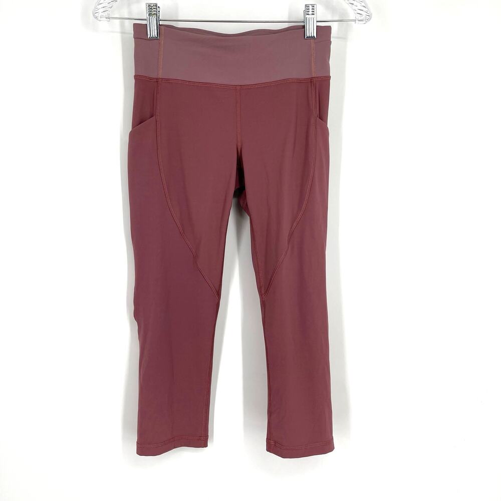 Lululemon Quick Feet Crop 19" Legging Auburn Quicksand Size 4